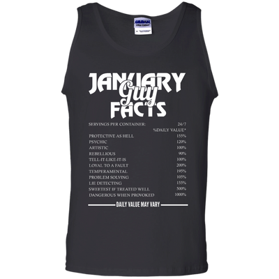 January guy facts servings per container shirt, tank, long sleeve
