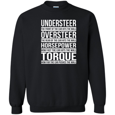 Understeer: The Front Of The Car Hits The Wall shirt, tank, racerback
