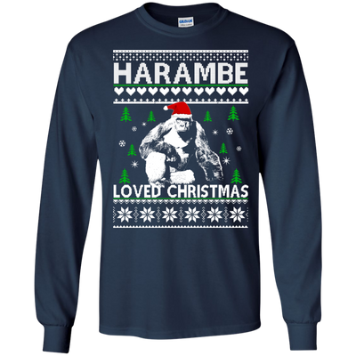 Harambe Loved Christmas Sweater, T-shirt, Hoodie
