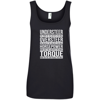Understeer: The Front Of The Car Hits The Wall shirt, tank, racerback