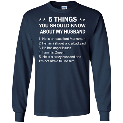 5 things you should know my husband shirt, hoodie, tank