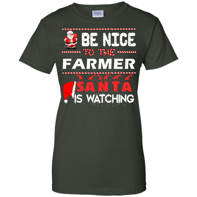 Be nice to the farmer Santa is watching sweater, shirt