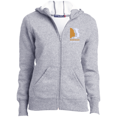 Women's March: Nevertheless she persisted Embroidered zip hoodie
