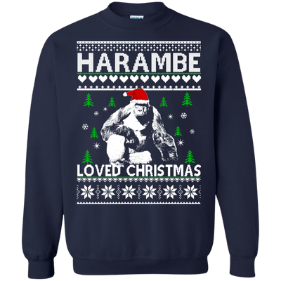 Harambe Loved Christmas Sweater, T-shirt, Hoodie