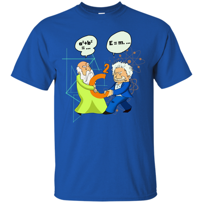 Pythagoras vs Einstein t-shirt, tank, hoodie